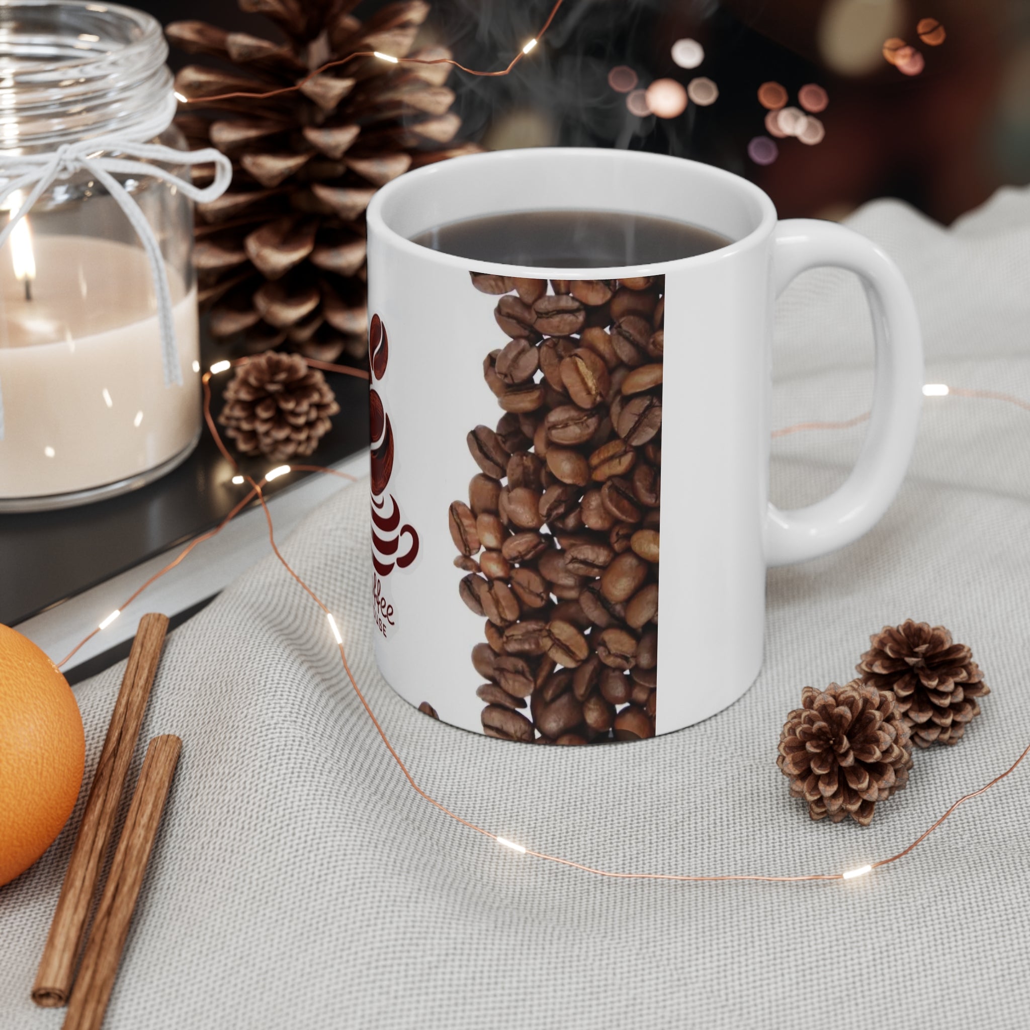 Coffee House Logo Mug — 11oz Branded Ceramic Coffee Mug