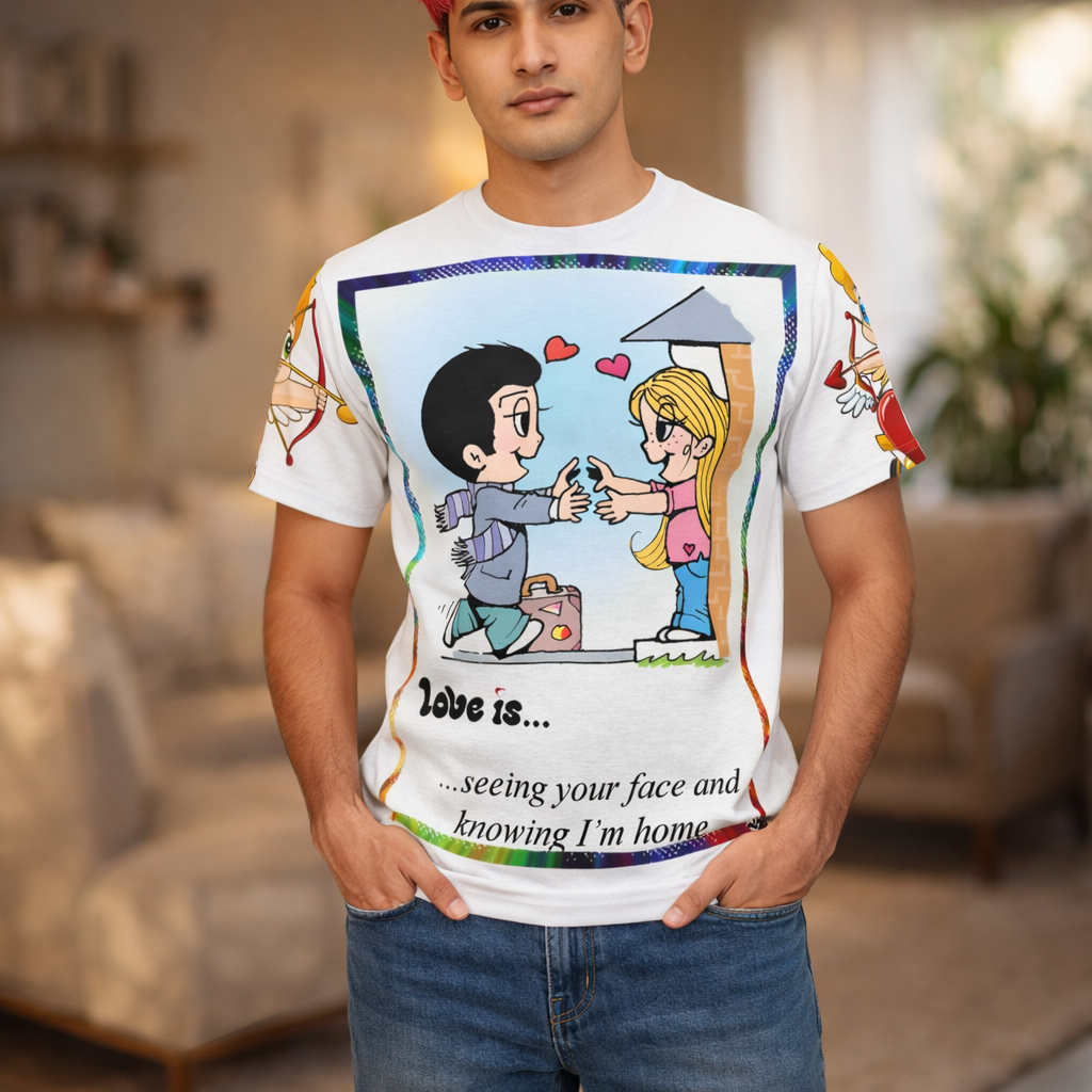 Love Is... Graphic Tee — "Love is... seeing your face and knowing I’m home"