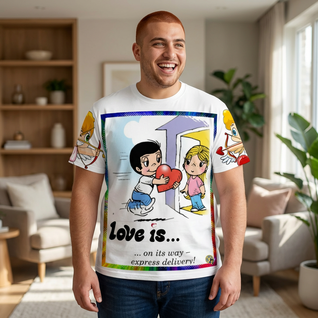 Love Is... Express Delivery All-Over Print Tee