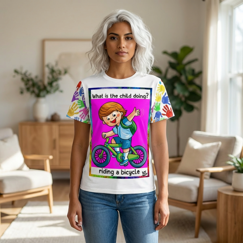 What Do Kids Do? Bright Graphic T-Shirt — Cheerful Kids Series