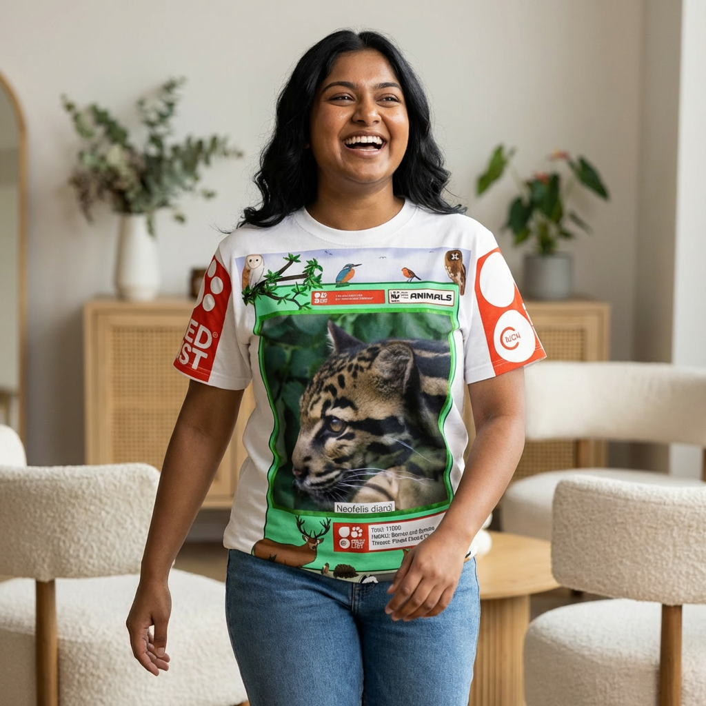 TEE/SHIRT NATURE Bright Stylish T-Shirt —   NEOFELIS DIARDI   Gift-Ready All-Over Print