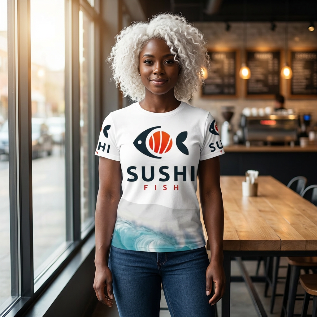 Sushi Restaurant Logo T-Shirt — Branded Sushi Tee