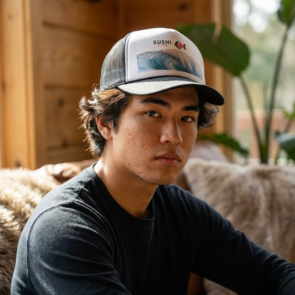 Sushi Fish Wave Trucker Cap