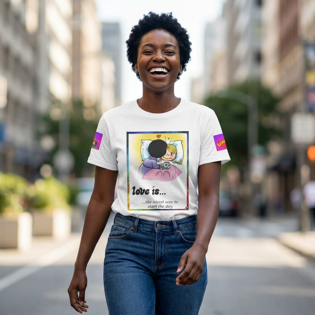 Love Is T‑Shirt — Vintage Cartoon Couples Tee ("Love is... the nicest way to start the day")