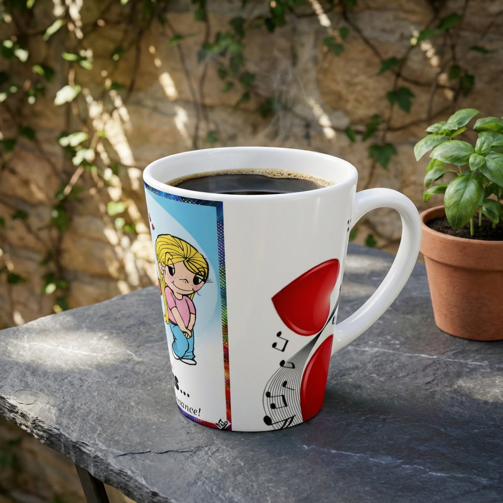 CUP -LOVE IS...- Latte Mug — "Love Is... high-maintenance" Cartoon Couples Coffee Cup