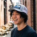 Trucker Cap — Retro Surf Wave Patch Snapback