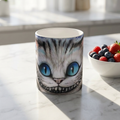 💎 MUG FUKITOL Cheshire Cat Blue Eyes Coffee Mug — Whimsical Alice-Inspired 11oz Ceramic 💎