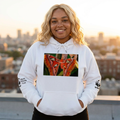 HOODIE NATURE WWF Orchid Photo Hoodie — Tropical Red Orchid Conservation Sweatshirt