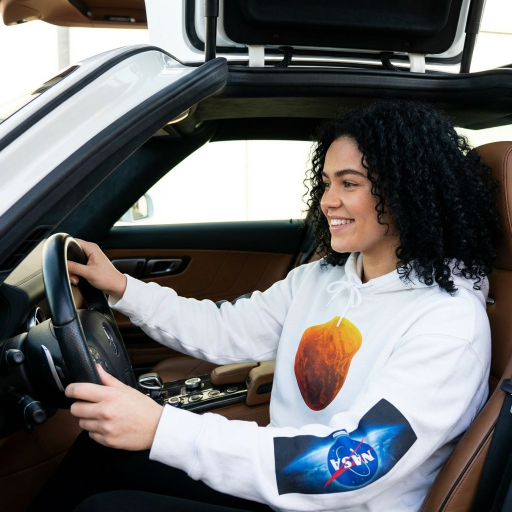 HOODIE MY GALAXY MERCURY — Retro NASA Poster Graphic Pullover