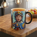 Color-Changing Knight Mug — Personalized Face Magic Morph 11oz