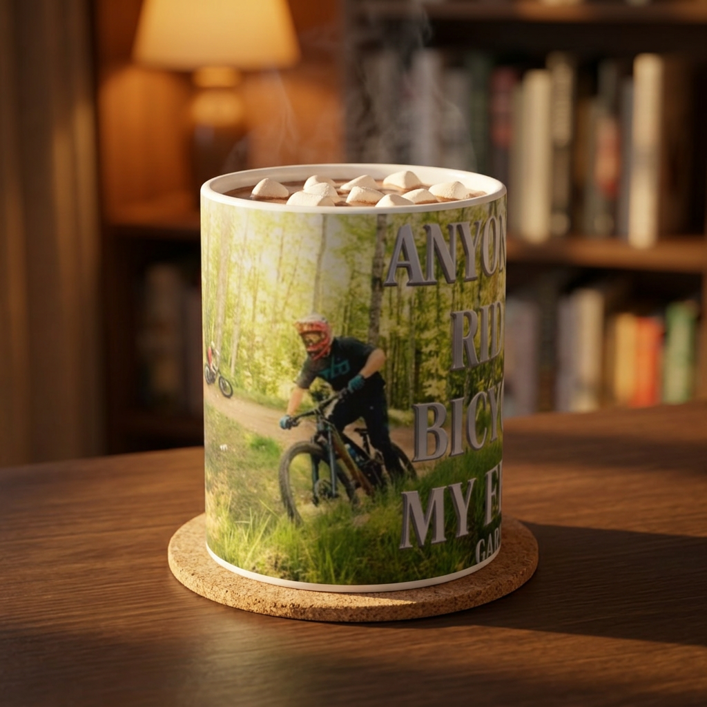 Mountain Bike Mug – "Anyone Can Ride A Bicycle My Friends Call Me" 11oz