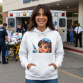 Nurse Emoji Hoodie — Cute Nurse with Syringe Graphic