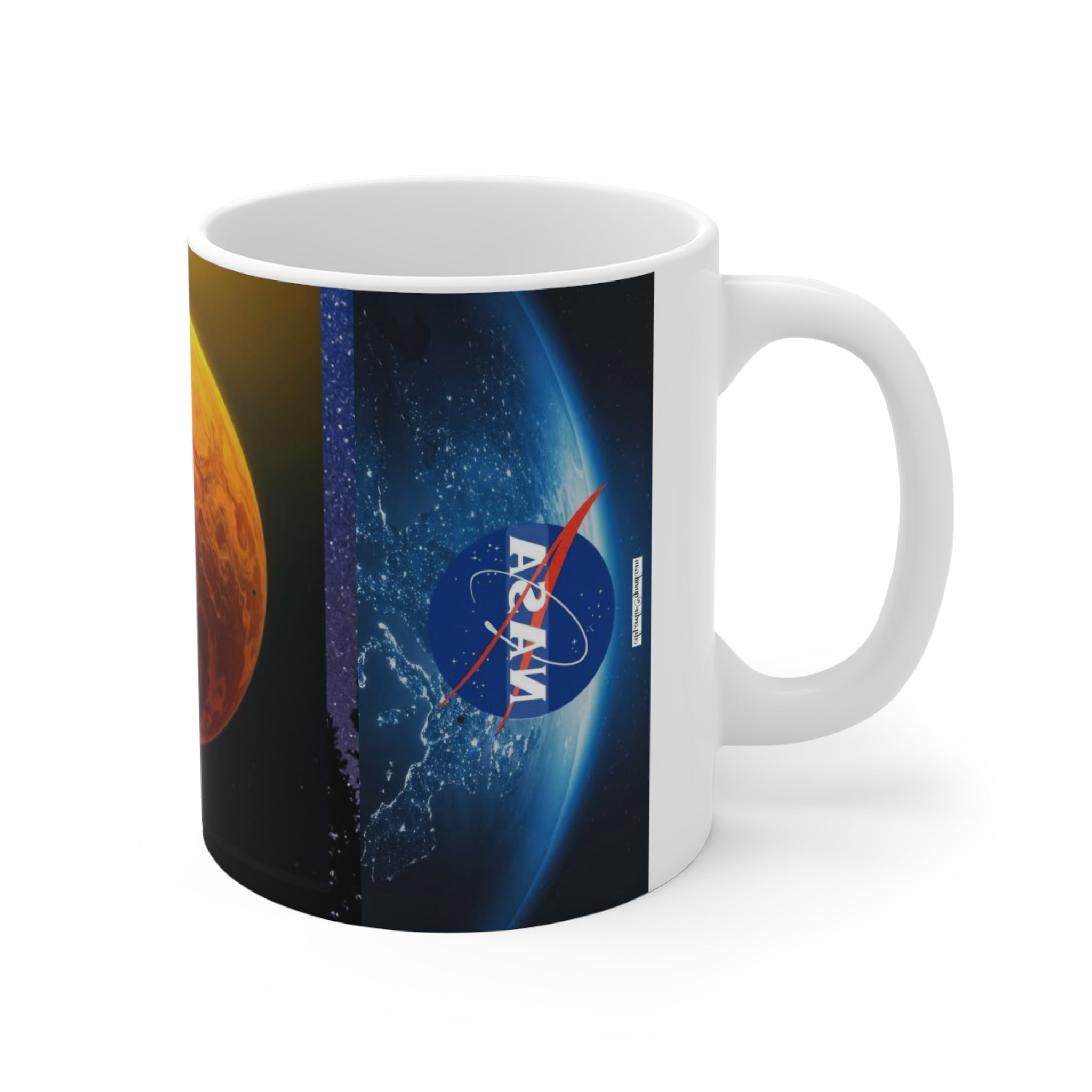 MUG MY GALAXY NASA Planet Mug — Mercury & Earth Space Coffee Cup (11oz)