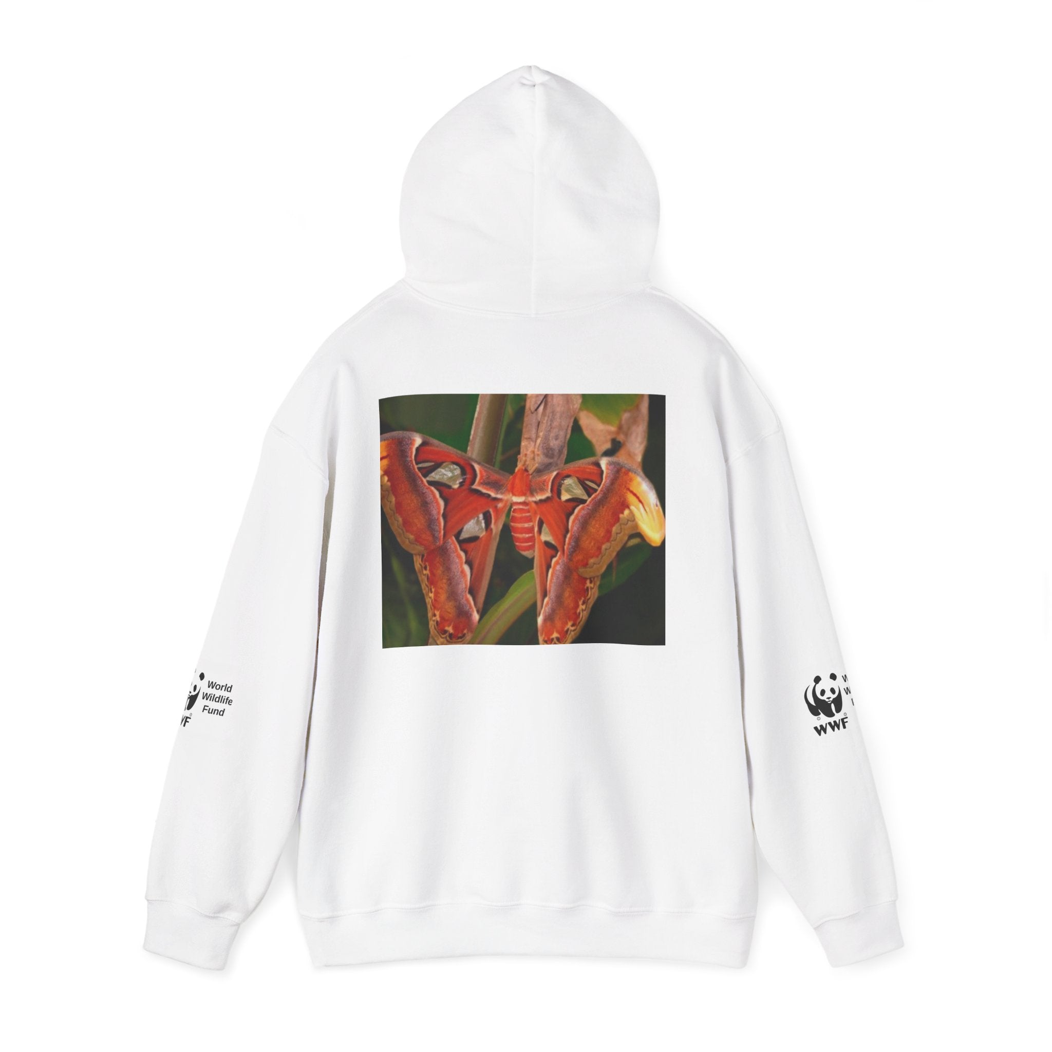 HOODIE NATURE WWF Orchid Photo Hoodie — Tropical Red Orchid Conservation Sweatshirt