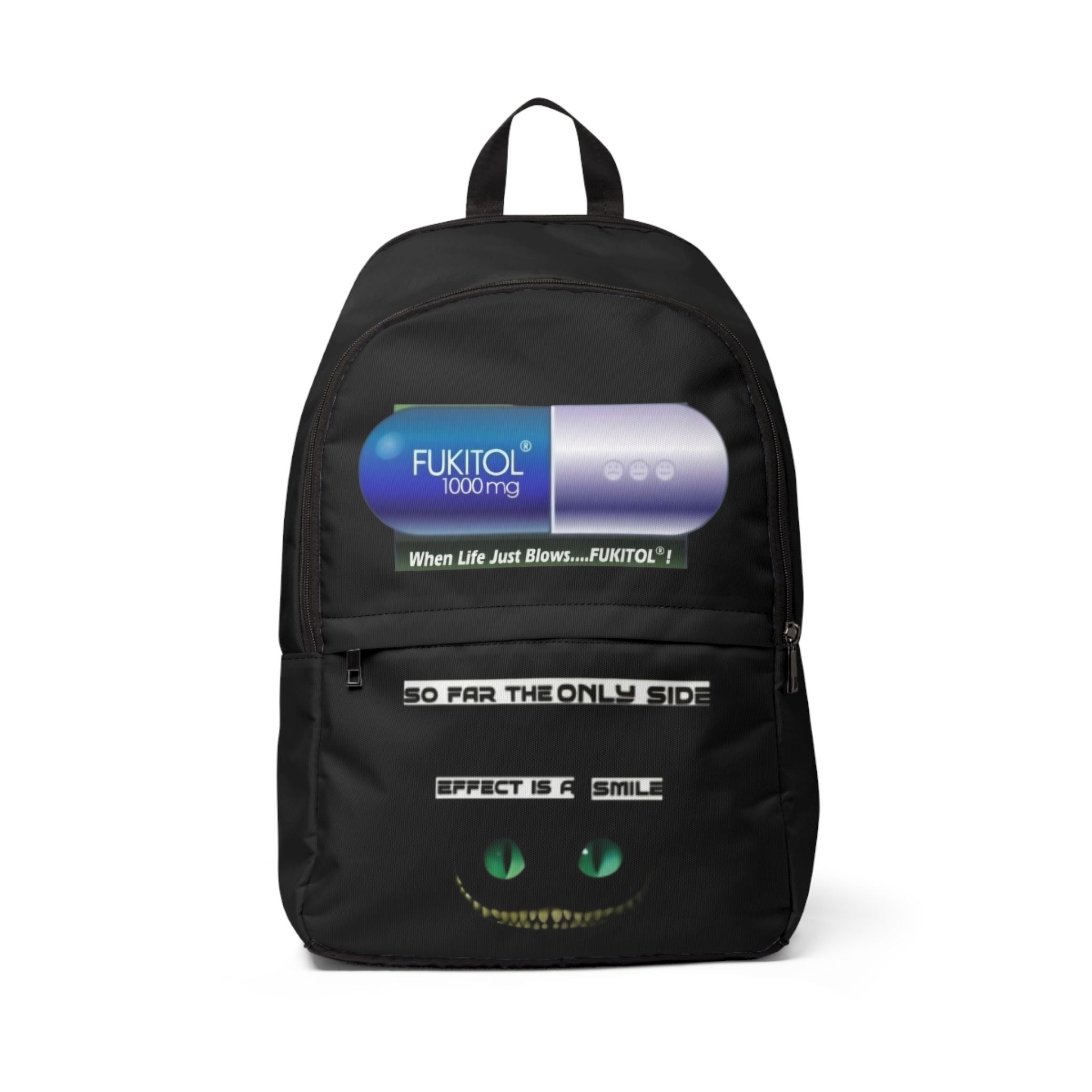 BAG Fukitol Pill Graphic Backpack — 'When Life Just Blows... FUKITOL' Novelty Daypack