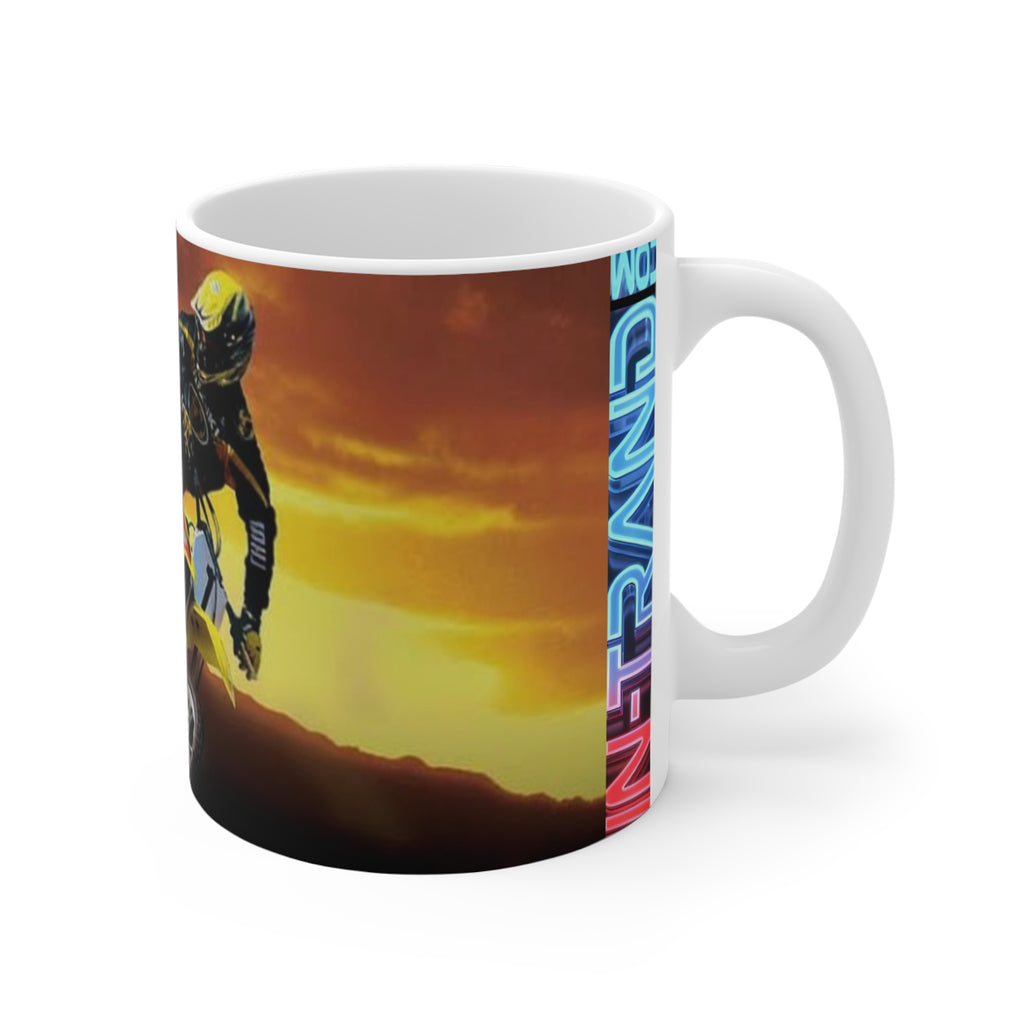 Motorcycle Mug – "Four Wheels Move the Body, Two Wheels Move the Soul" 11oz