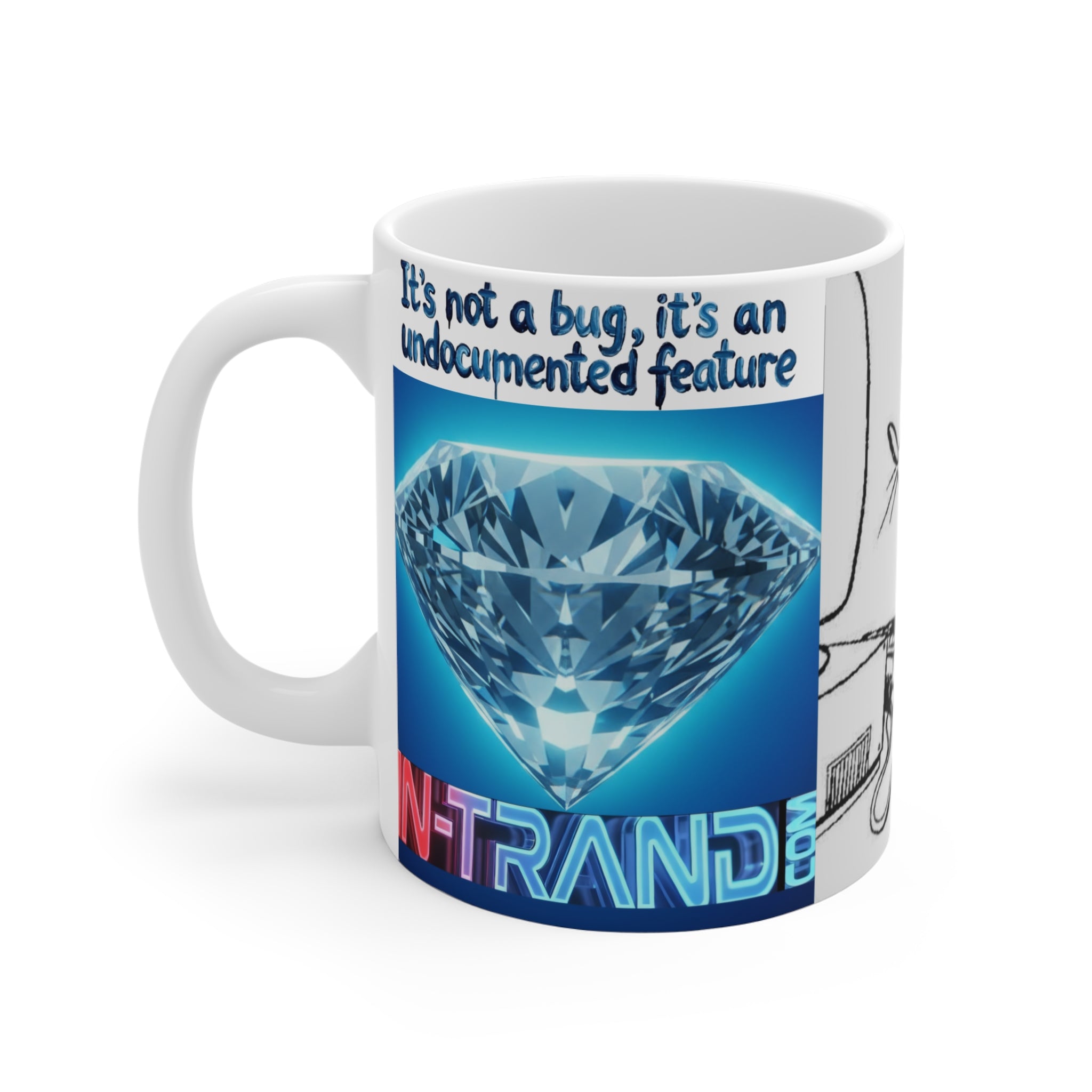 Mug — "It's not a bug, it's an undocumented feature" Tech Humor Coffee Mug