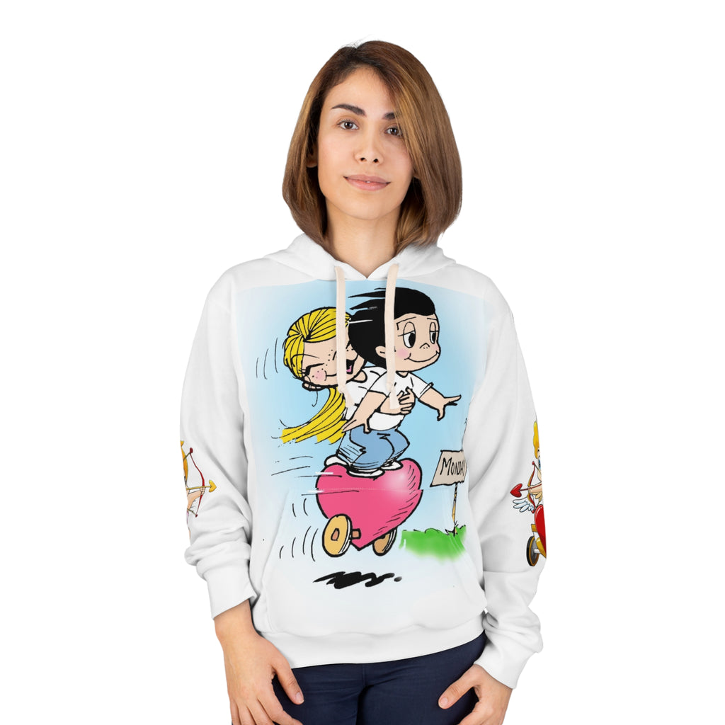 Hoodie collection - LOVE IS...-    Romantic Monday Hoodie — ‘What Gets Your Week Off to a Great Start’ Love Graphic