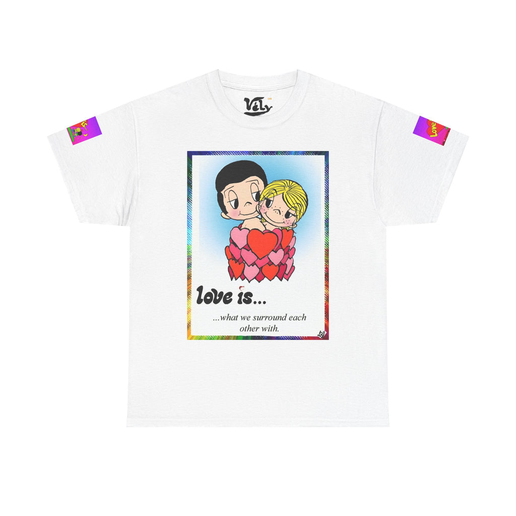 愛は…ヴィンテージ漫画カップルTシャツ - ロマンチックなバレンタインデーギフト