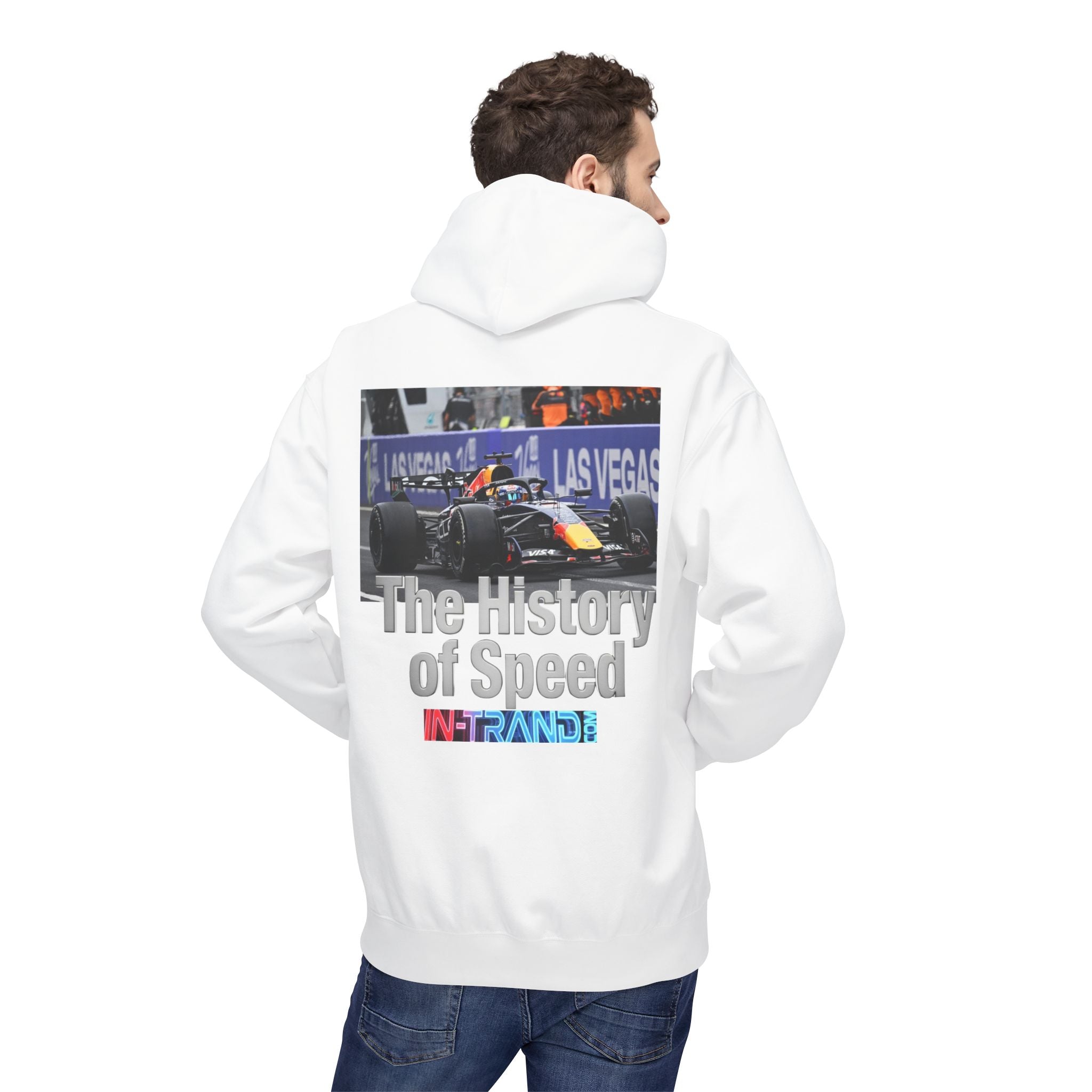 Racing Hoodie — “The History of Speed” Graphic Motorsport Pullover