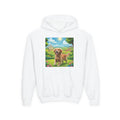 Golden Retriever Hoodie — Cute Dog Kids Sweatshirt, Sunny Meadow Pet Design