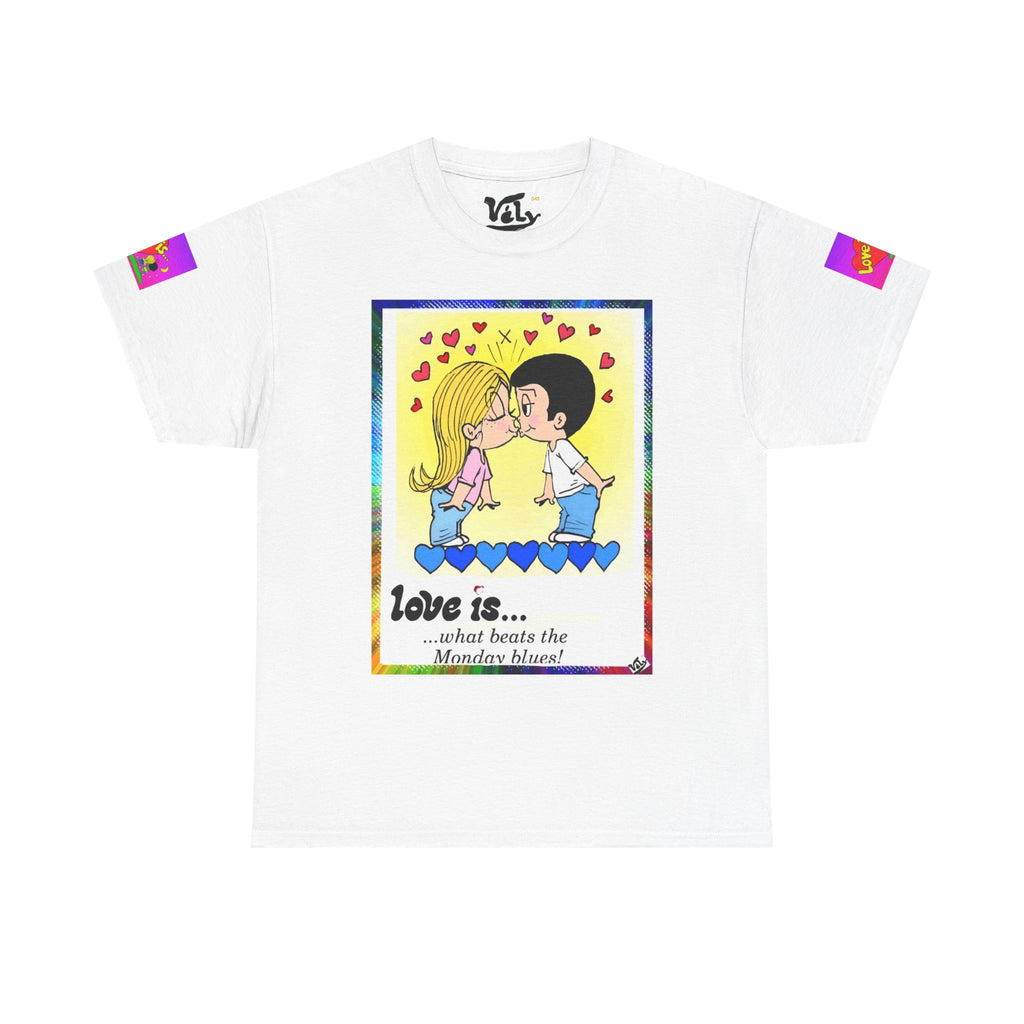 T SHIRT collection LOVEIS... Retro Cartoon Tee — "Love Is...what beats the Monday blues" Cute Vintage Couple T-Shirt
