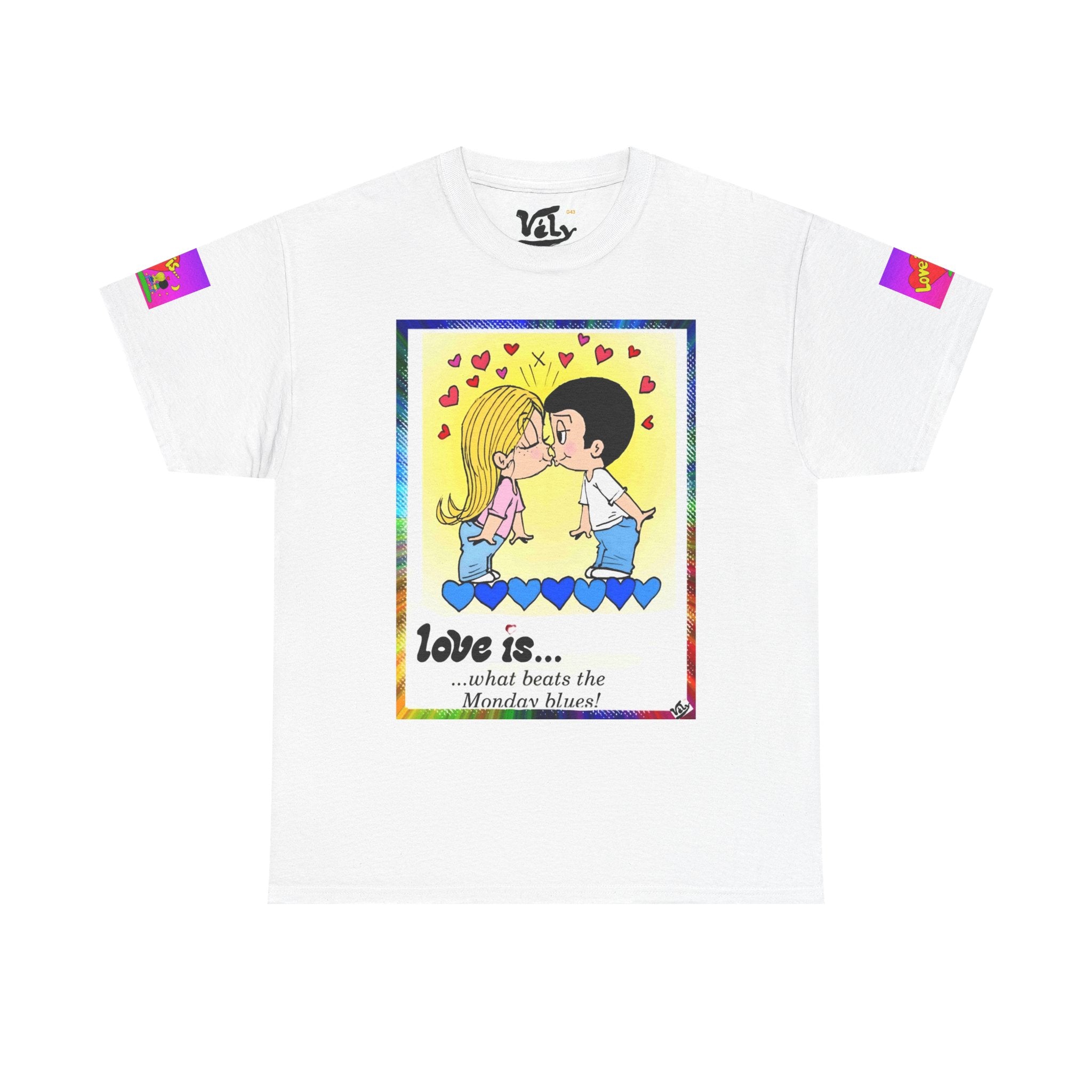 T SHIRT collection LOVEIS... Retro Cartoon Tee — "Love Is...what beats the Monday blues" Cute Vintage Couple T-Shirt