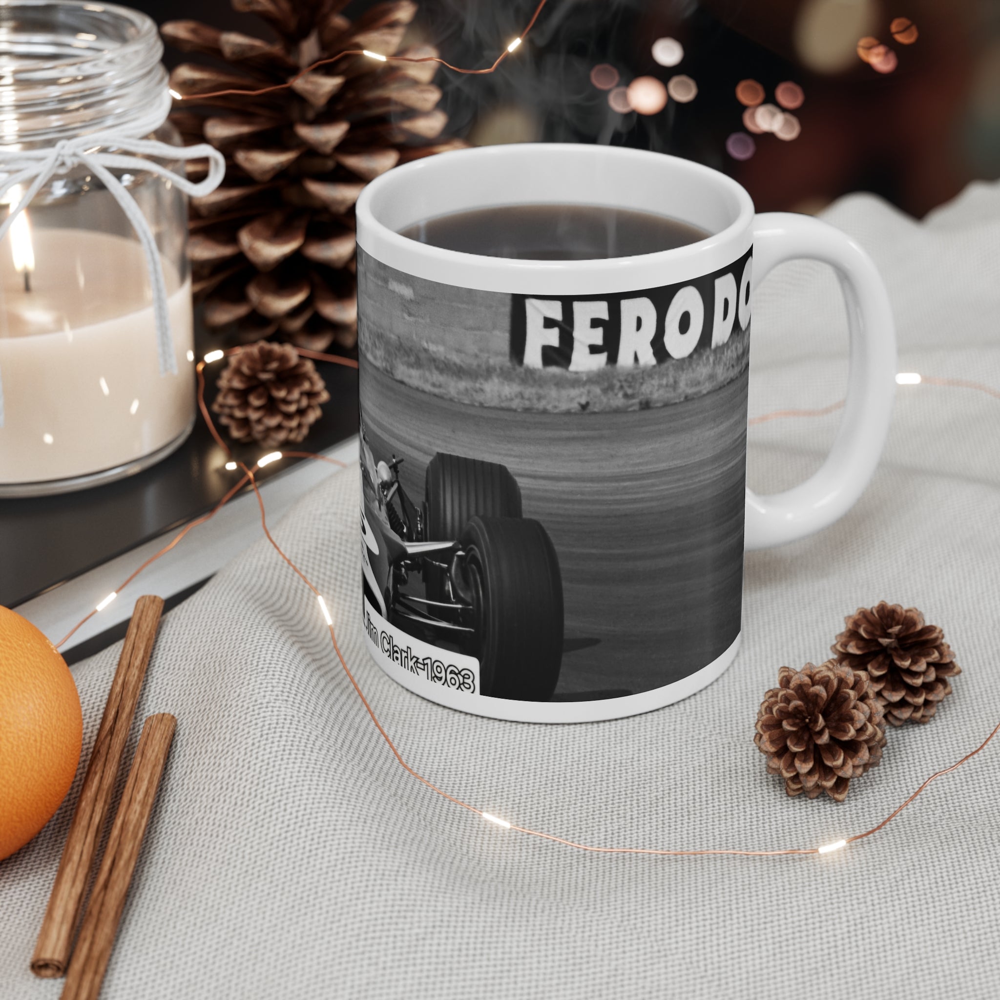 Racing Mug — 'The History of Speed' Vintage Formula 1 Coffee Cup