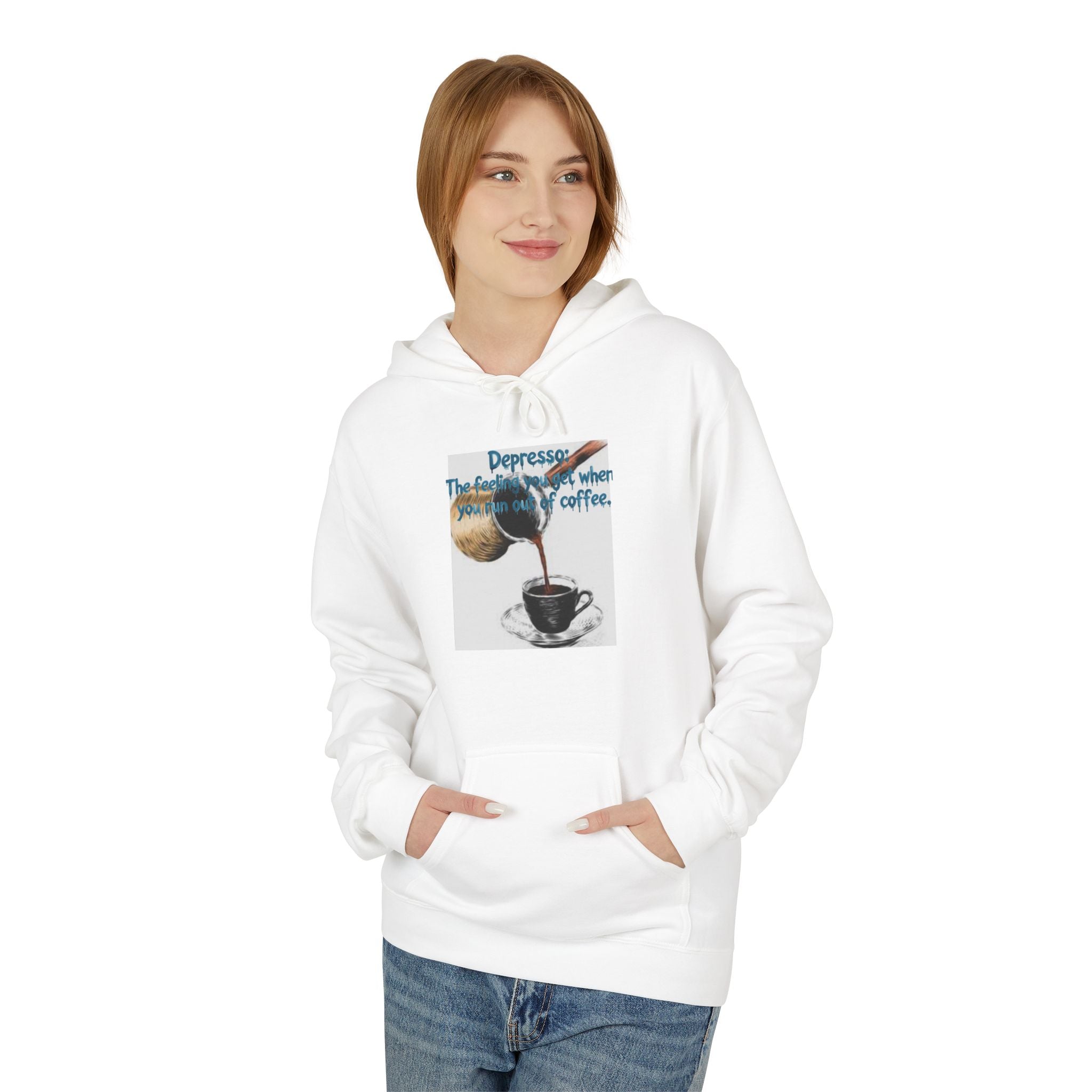 Coffee Pour Graphic Hoodie — "Decaf? The Future Is When I Finish My Coffee."