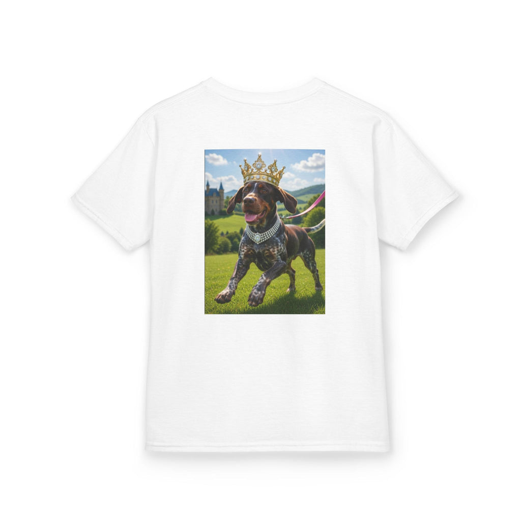 Kids T‑Shirt — Crowned Dachshund Puppy Graphic Tee
