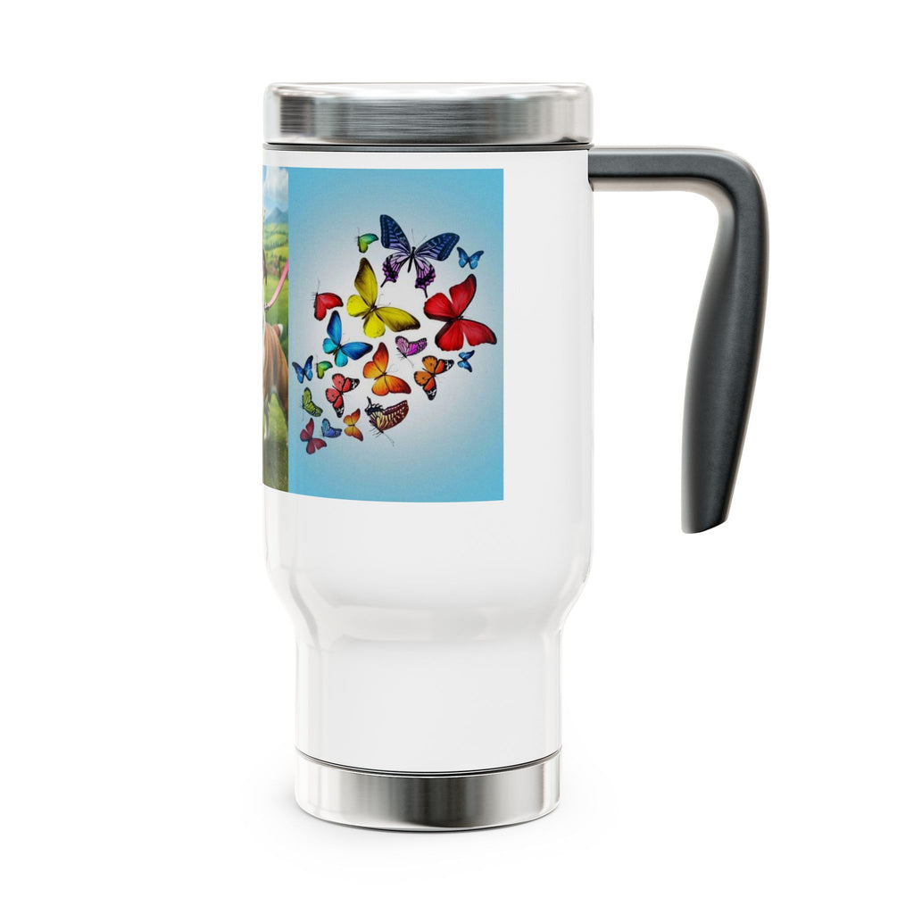 Bulldog & Butterflies Stainless Steel Travel Mug (14oz)
