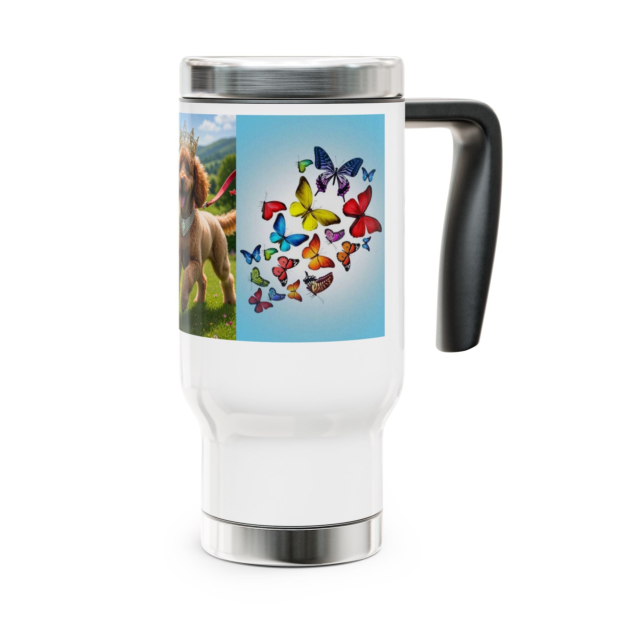 Stainless Steel Travel Mug with Handle, 14oz