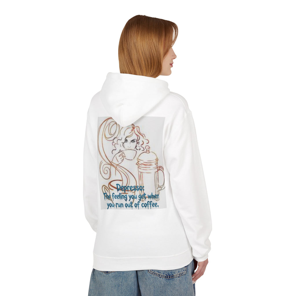 Coffee Lover Hoodie — "Depresso: The feeling you get when you run out of coffee"