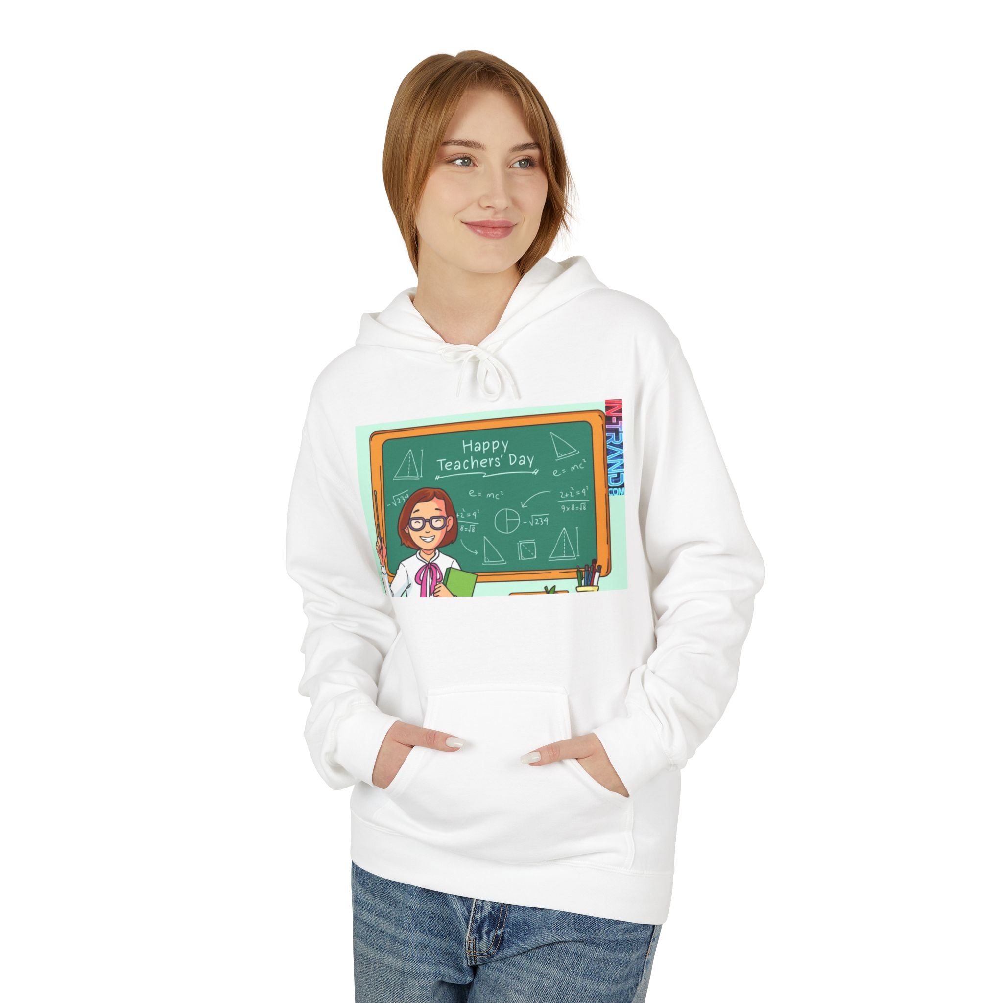 Teacher's Day Hoodie – "Happy Teacher's Day" Chalkboard Design