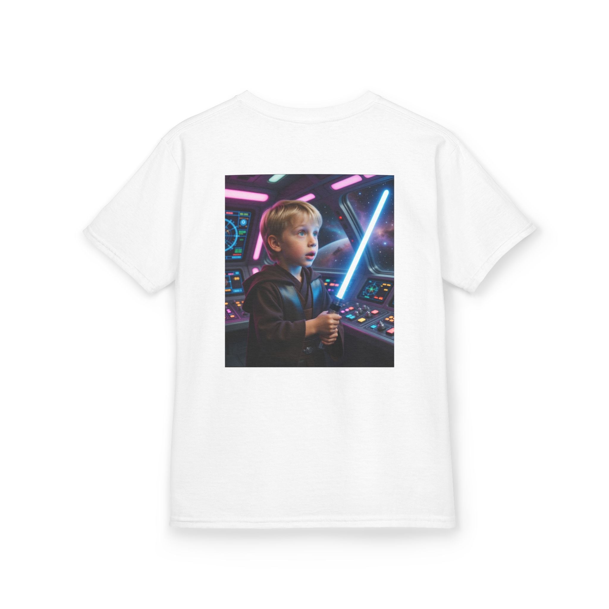 Kids Lightsaber T-Shirt — Futuristic Space Pilot Tee for Boys