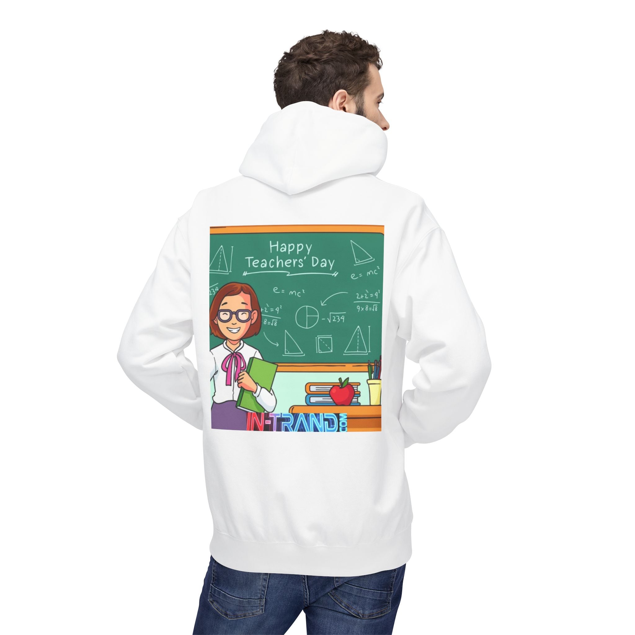 Teacher's Day Hoodie – "Happy Teacher's Day" Chalkboard Design