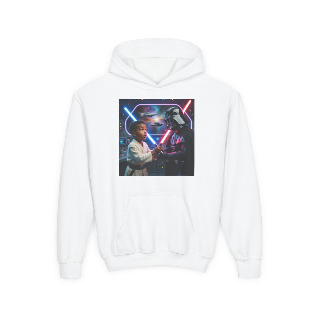 Youth Lightsaber Duel Hoodie - Kid Jedi vs Sith Star Wars Inspired Sweatshirt