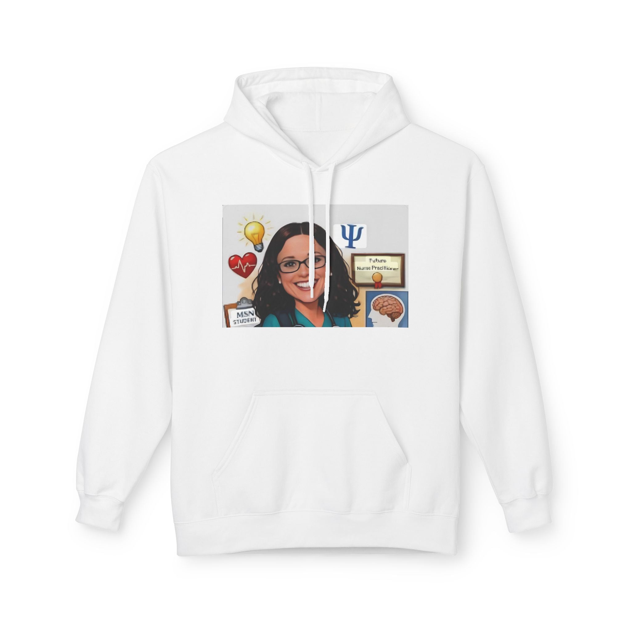 Nurse RN Psychologist Caricature Hoodie — "Skilled Enough to Stop Your Heart, Skilled Enough to Start It"