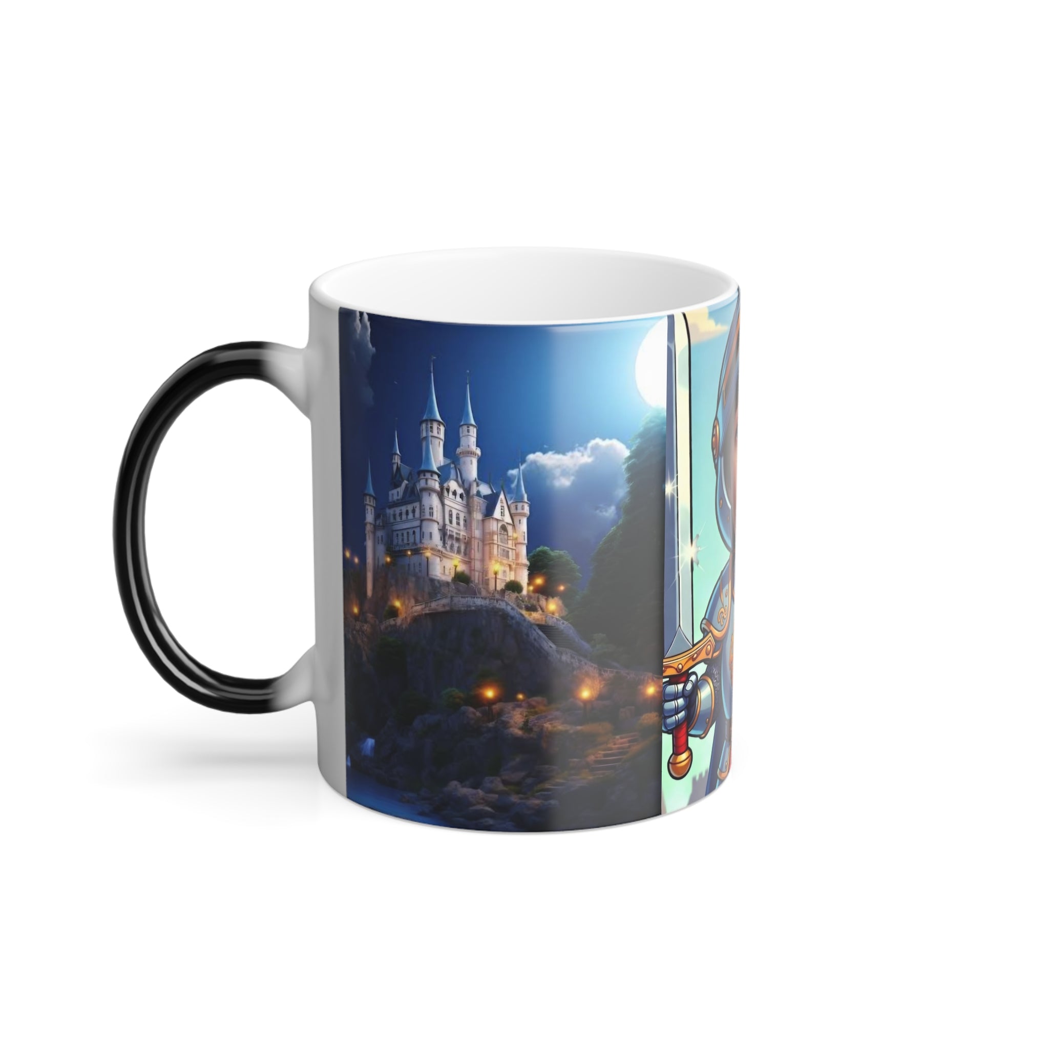 Color-Changing Knight Mug — Personalized Face Magic Morph 11oz