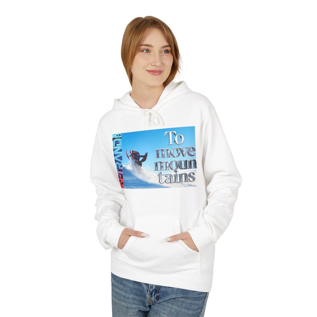 Snowboard Hoodie — "To Move Mountains" Winter Sports Pullover