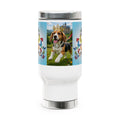 Beagle & Butterflies 14oz Stainless Steel Travel Mug with Handle