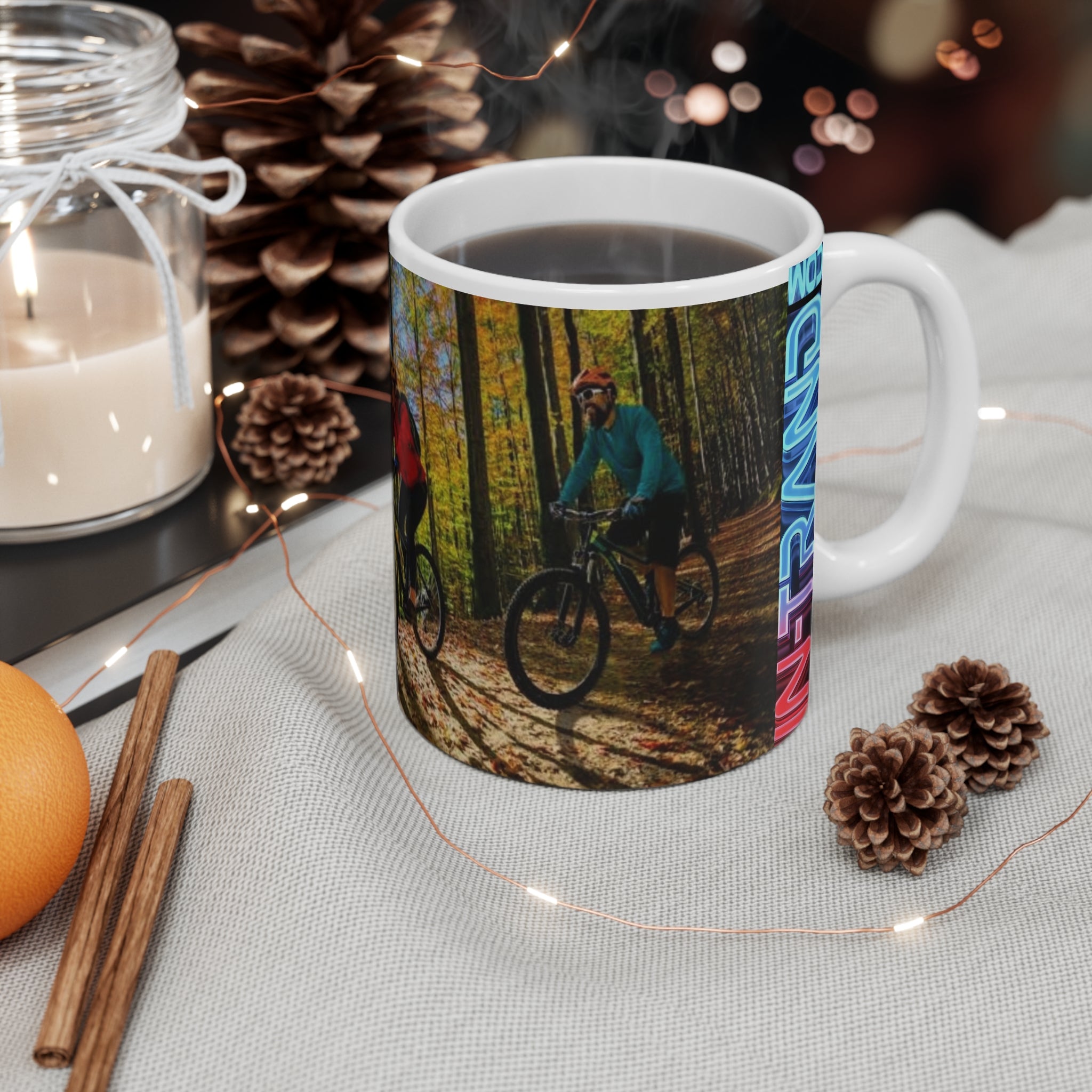 Bicycle Rider Quote Mug – "Anyone Who Rides a Bicycle is My Friend" 11oz