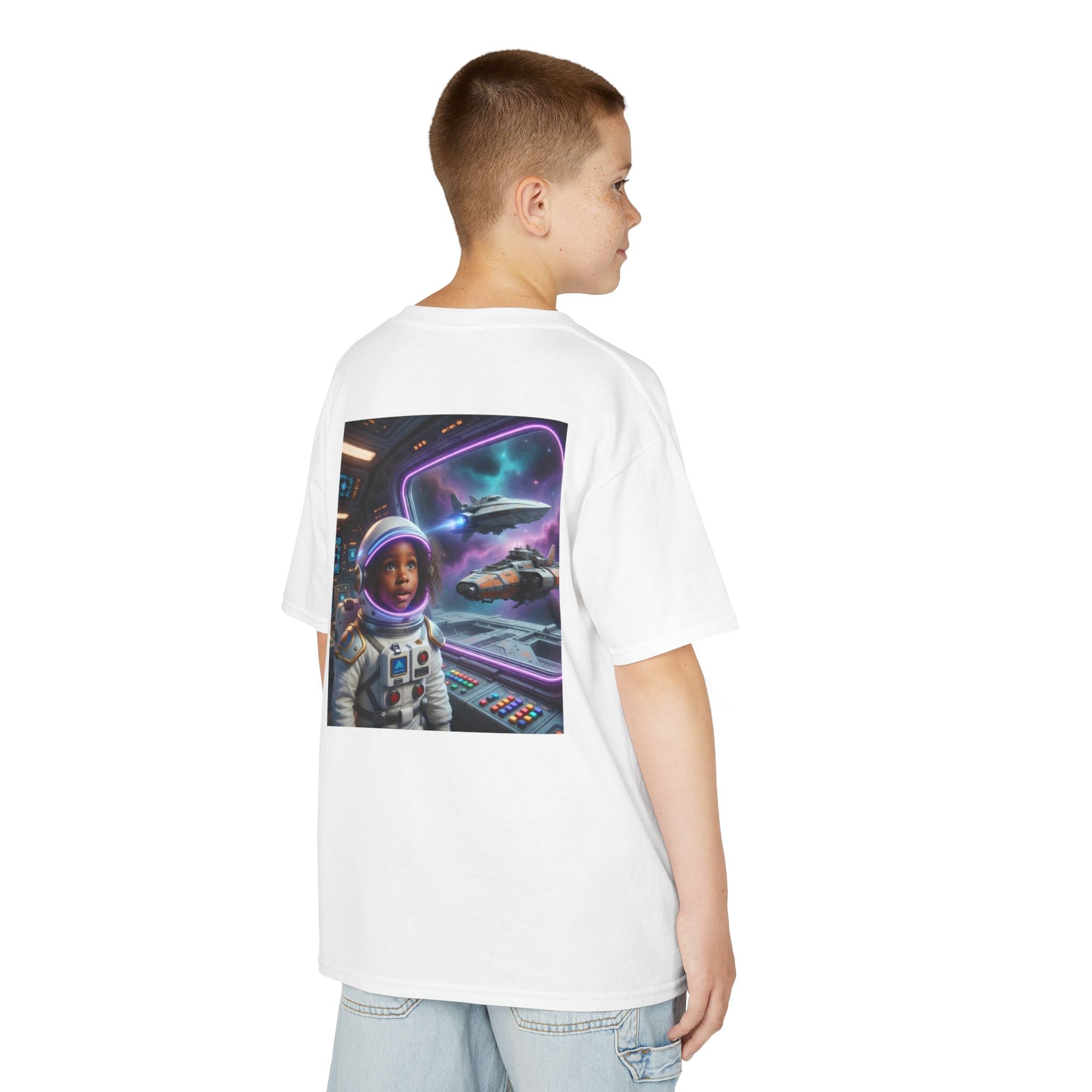 💎 Children in Space Kids T-Shirt — Heavy Cotton Space Tee 💎