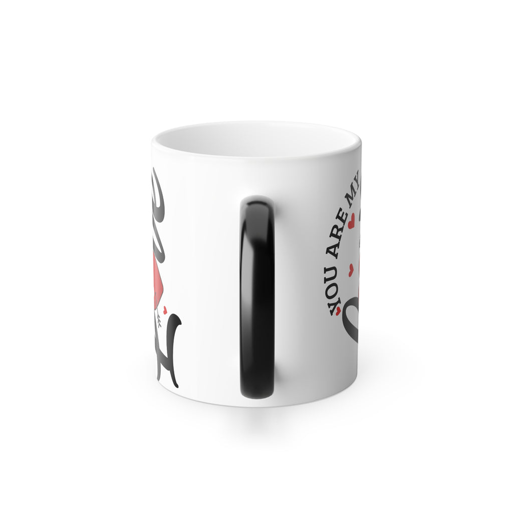 Color Morphing Mug — "You Are My Human" Dachshund Crowned King Design, 11oz