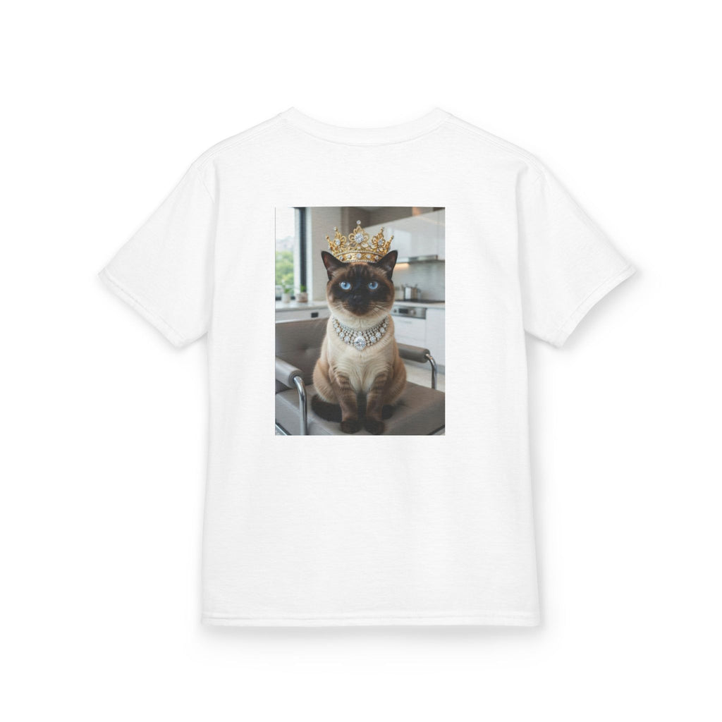 T-SHIRT Id's -CATS HEROES — Regal Cat Photo Tee (Crowned Siamese)