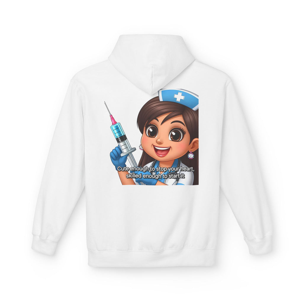 Nurse Emoji Hoodie — Cute Nurse with Syringe Graphic
