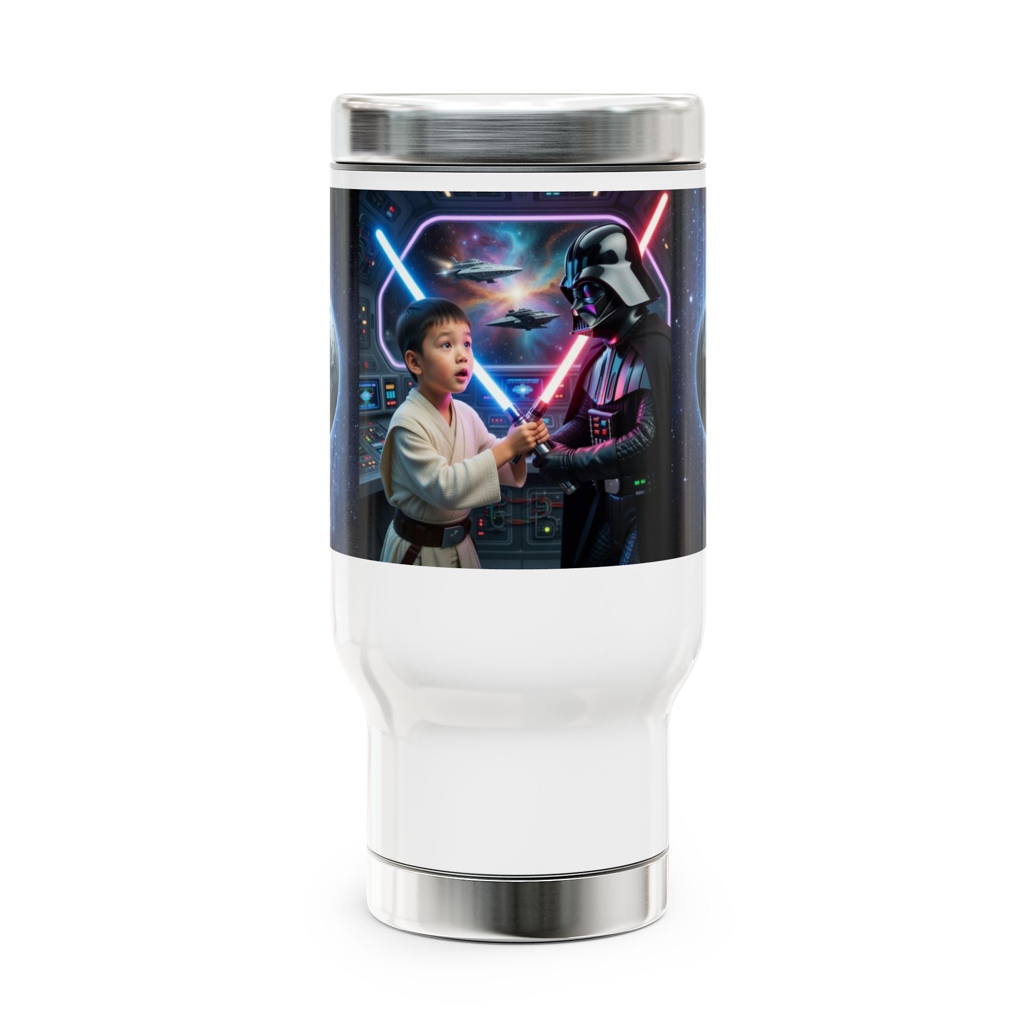 Kids’ Best Friend Stainless Steel Travel Mug – 14oz Handle