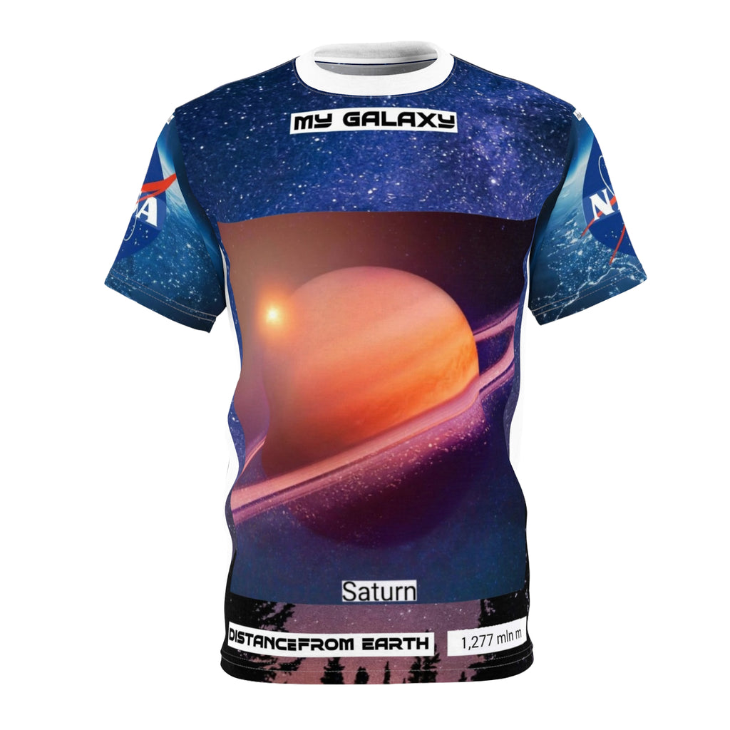 Saturn Galaxy Graphic Tee — NASA Style Space T-Shirt