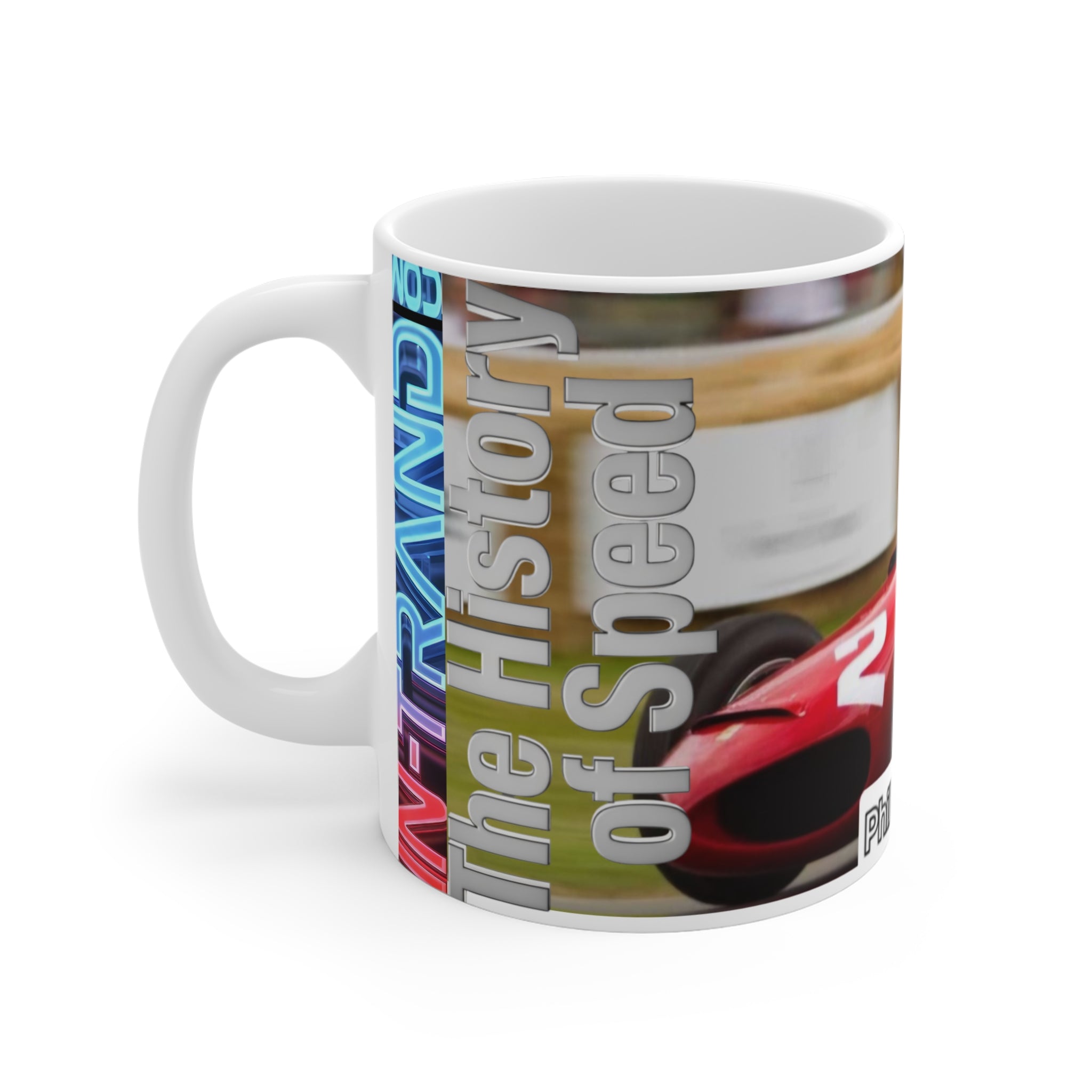 Vintage Racing Car Mug — 'The History of Speed' 11oz Coffee Cup