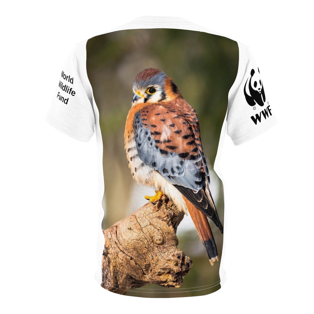 American Kestrel Wildlife Tee — WWF Conservation Bird Shirt